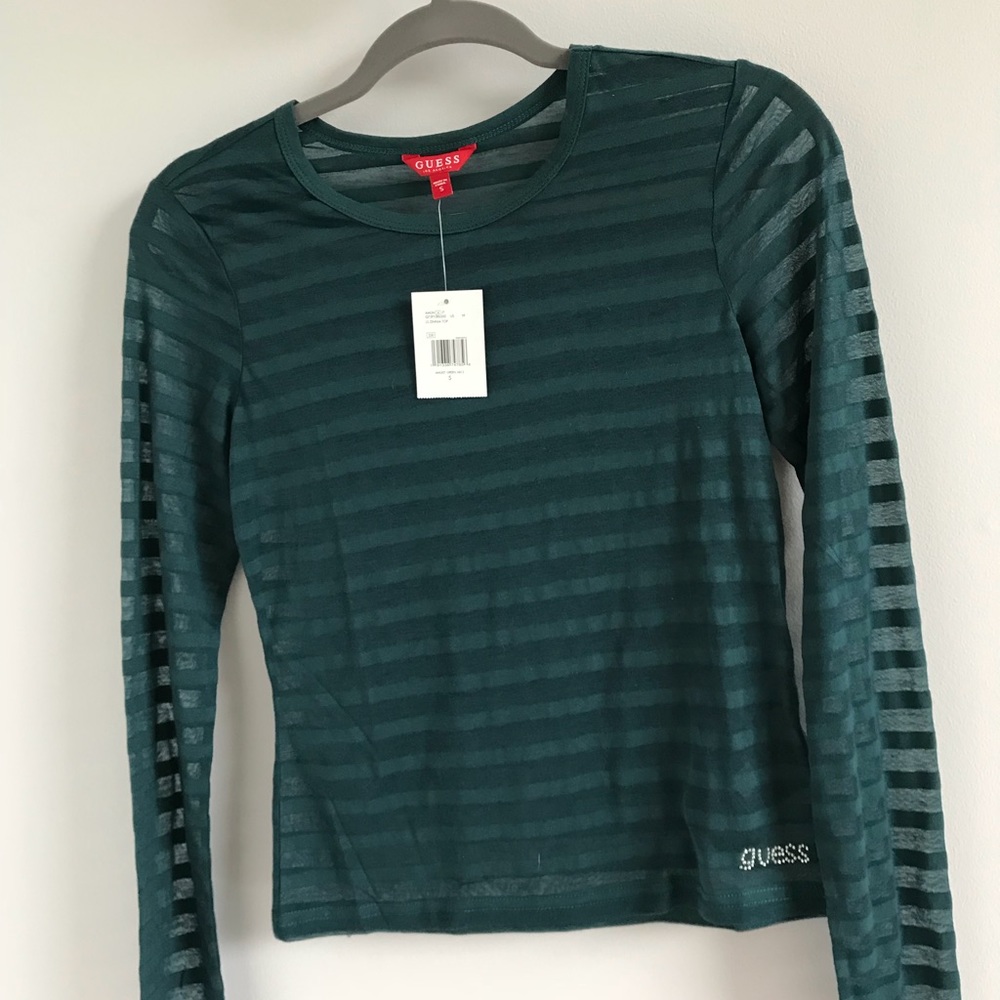 Long sleeve striped Guess top
